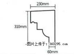 产品分解图型 - 檐口线，型号：SX311-YK-3，规格：230x310mm(3) - 酒泉三象EPS建材 jq.sx311.cc